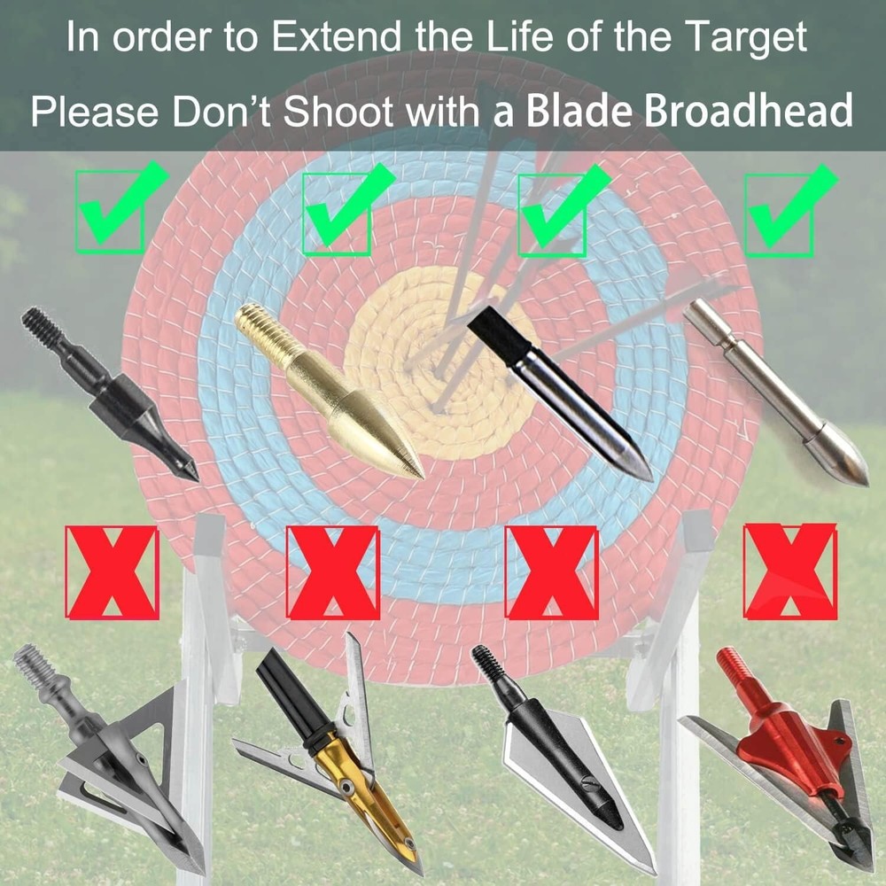 Handmade Straw Archery Target - 19.7" Round
