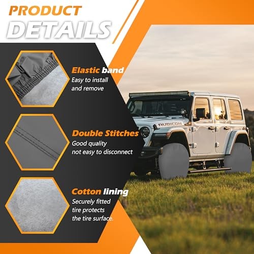 Tire Covers 2 Pack - Tough Wheel Protector for