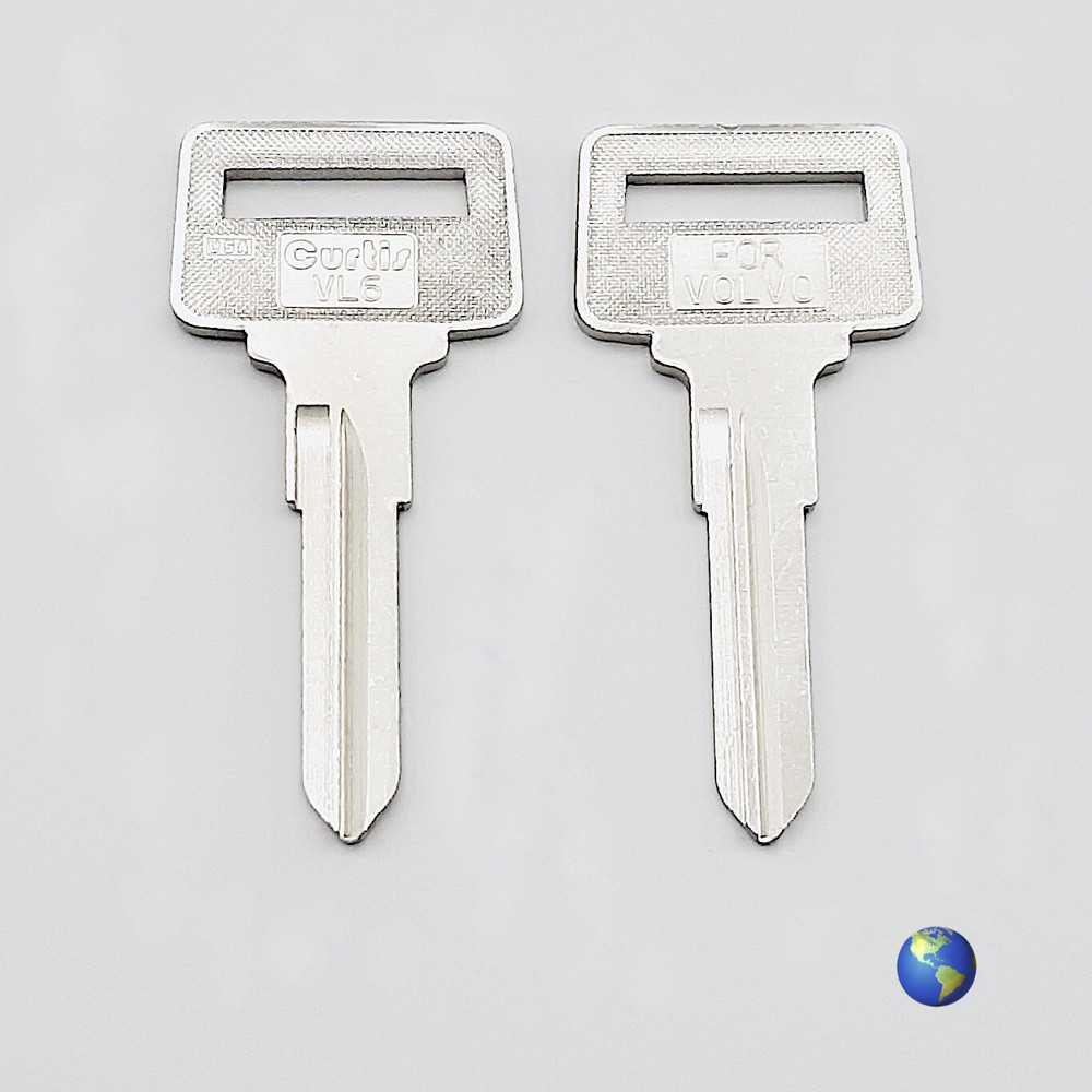 VL6 Key Blanks for Various Models by Volvo (3 Keys)