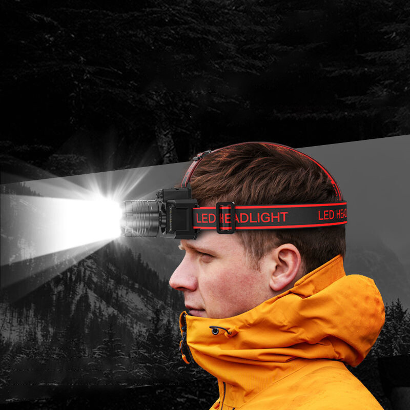 Super Bright LED Headlamp Rechargeable Headlight Flashlight sensor Head Torch