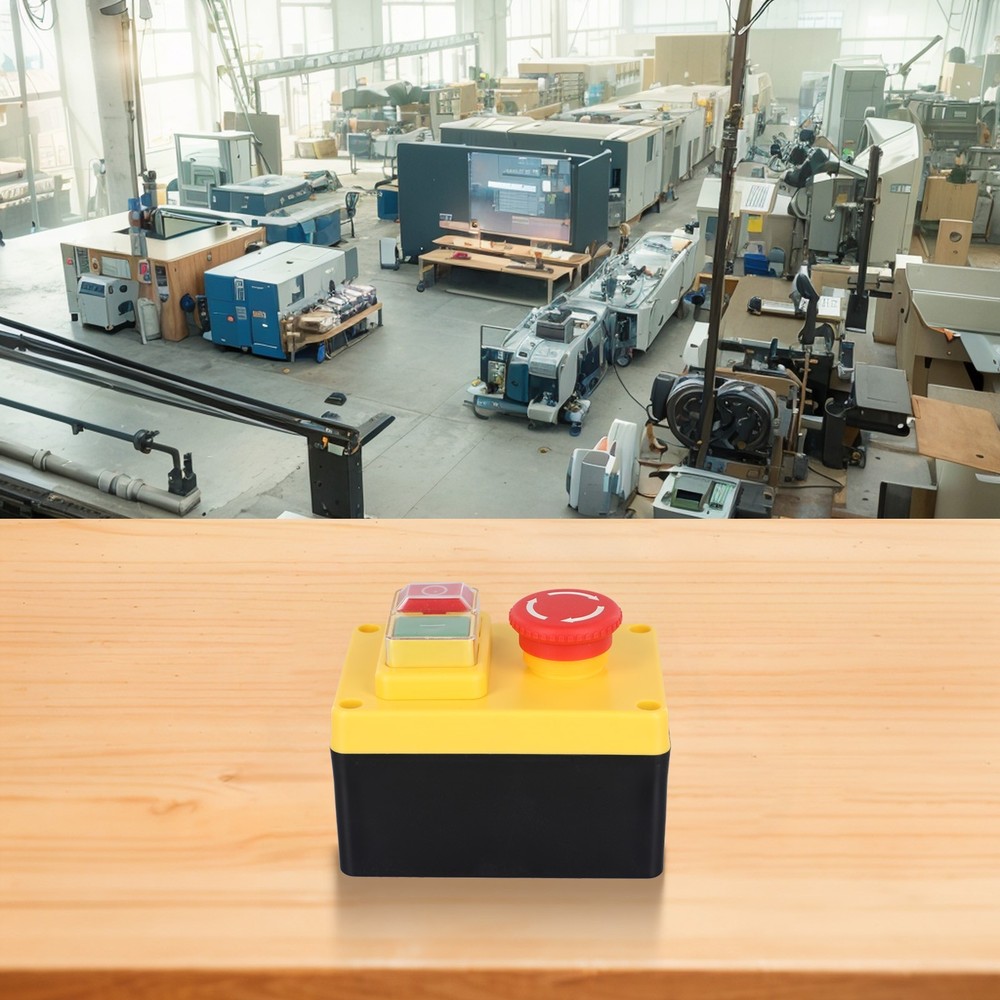 NVR Lockable Pushbutton Switch Suitable for Power Control in Workshops