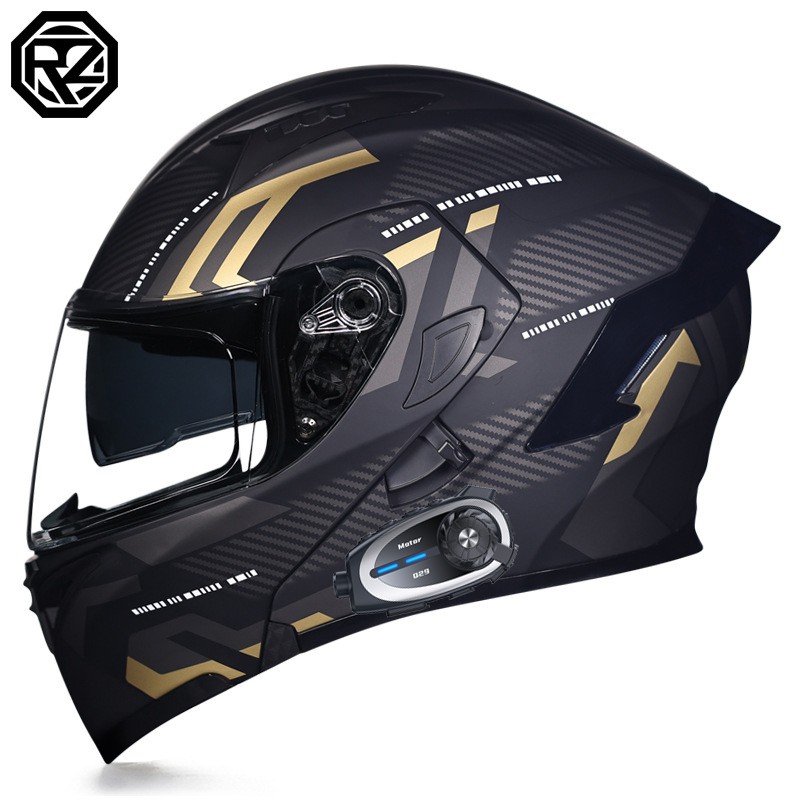 Bluetooth Modular Motorcycle Helmet Built-in Camera Recorder Intercom Headset