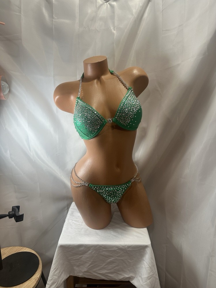 competition bikini suit Green 34DD CUP SIZE SMALL