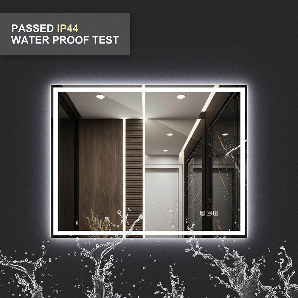 LED Lighted Bath/Living room Wall Vanity Mirror with Bluetooth Touch Dimmable