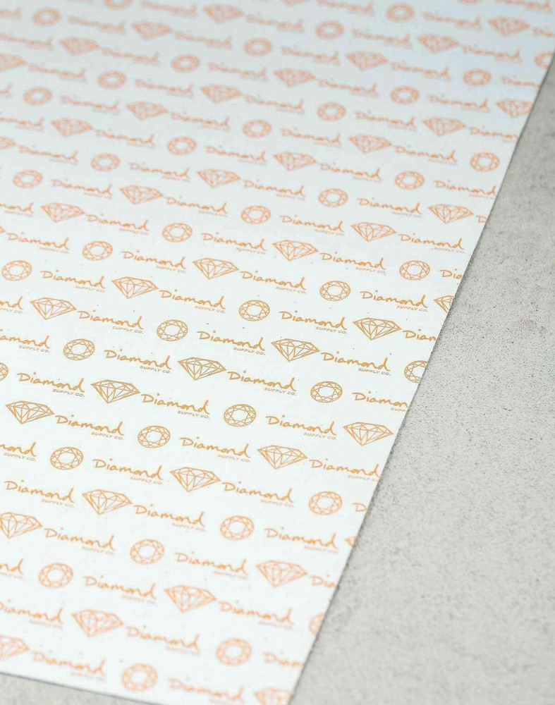 Diamond Supply Co. OG Script White Skateboard Grip Tape Sheets