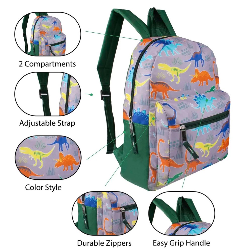 24-pack 15" school backpacks for kids