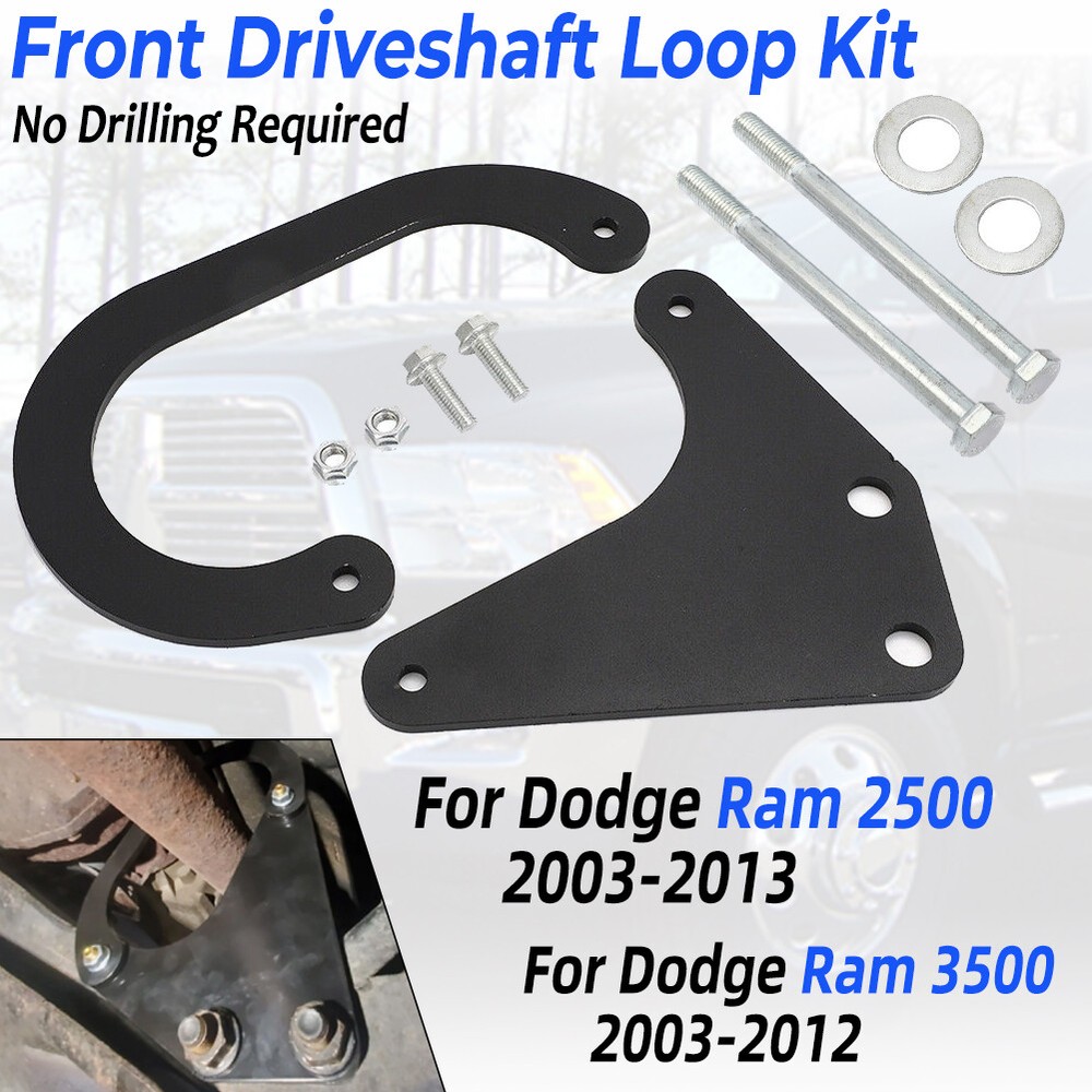 Auto Front Driveshaft Loop Kit For 2003-2013 Ram 2500,3500 2003-2012 Powdercoat