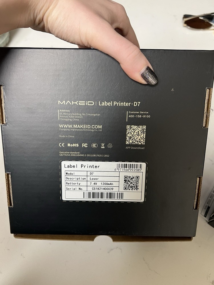 MakeID D7 Thermal Label Printer Typewriter Form