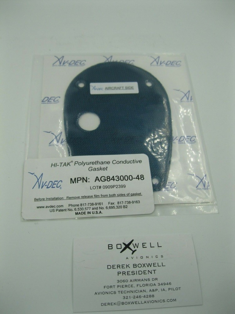 AvDec Polyurethane Conductive Gasket AG843000-48