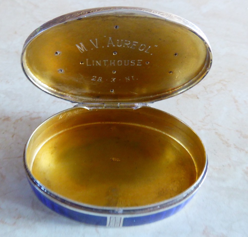 SILVER AND ENAMEL BOX ART DECO MARCASITE 935