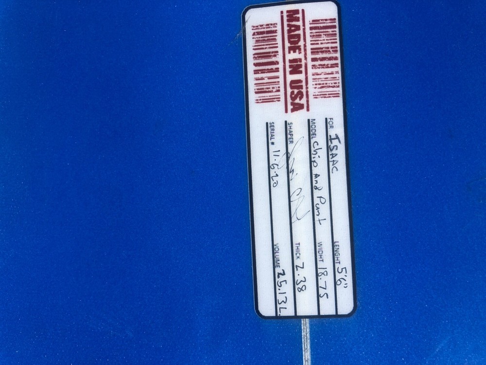 5'6 Hendricks Surfboard (Blue) (Used)