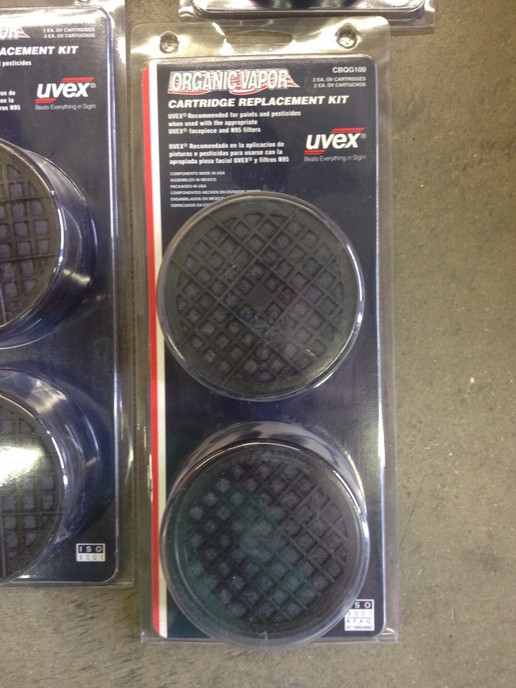 Uvex CBQG100 Respirator Filter Cartridge Replacement Kit 2 Pack