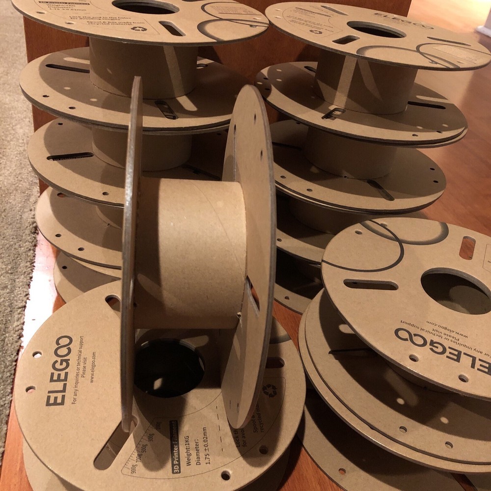 12 Empty 3D Printing Filament Spools. For cable, yarn, Christmas light storage