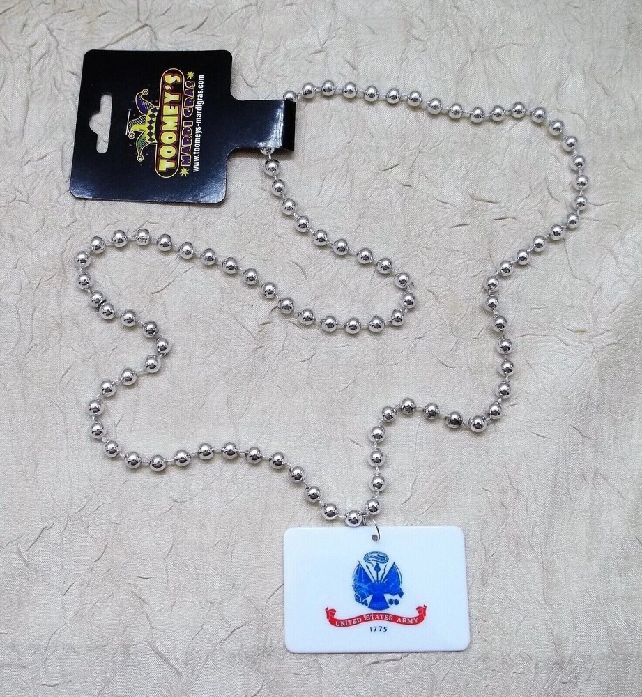 United States Army Mardi Gras Beads New with Tags