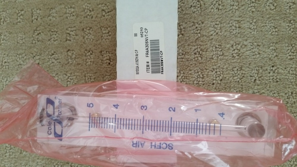 Cole Parmer 0- 5SCFH flowmeter rotameter