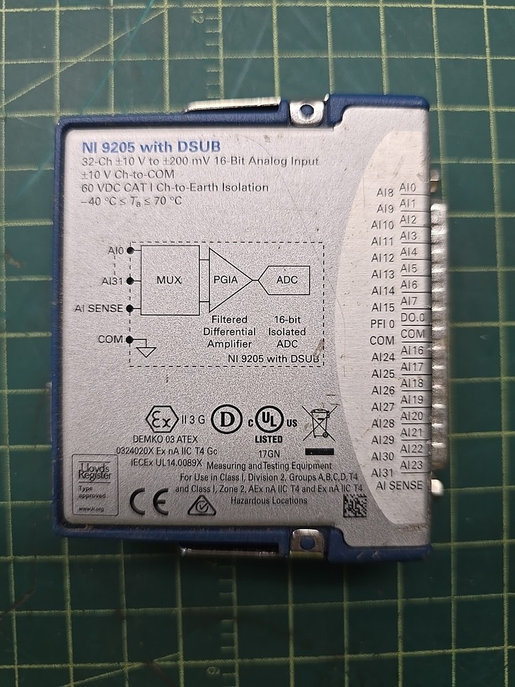National Instruments NI 9205 Analog Input Module, 32 Channel W/ Coupler