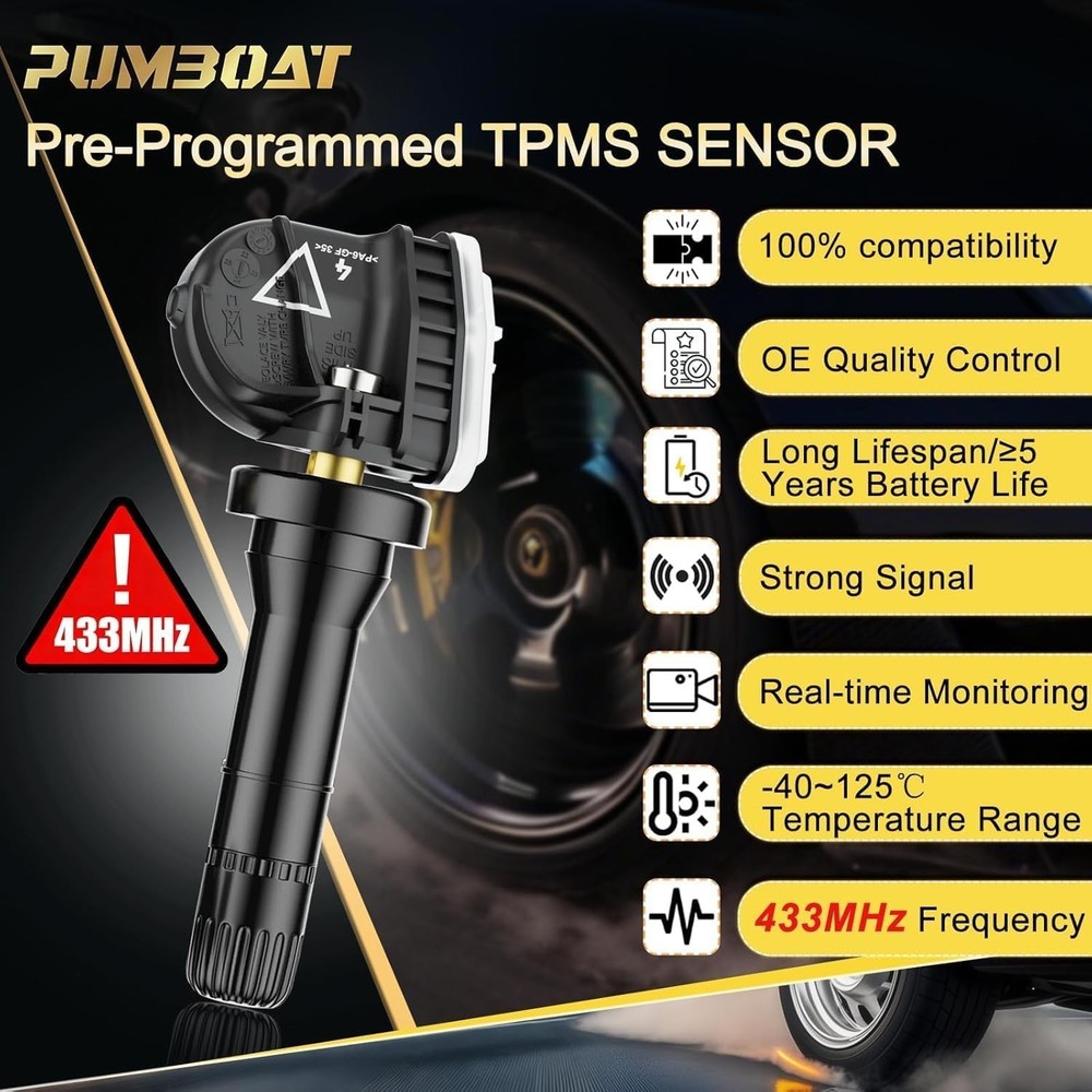 TPMS GM Pre-Programmed Tire Sensor Compatible with:➥Chevrolet Silverado 1