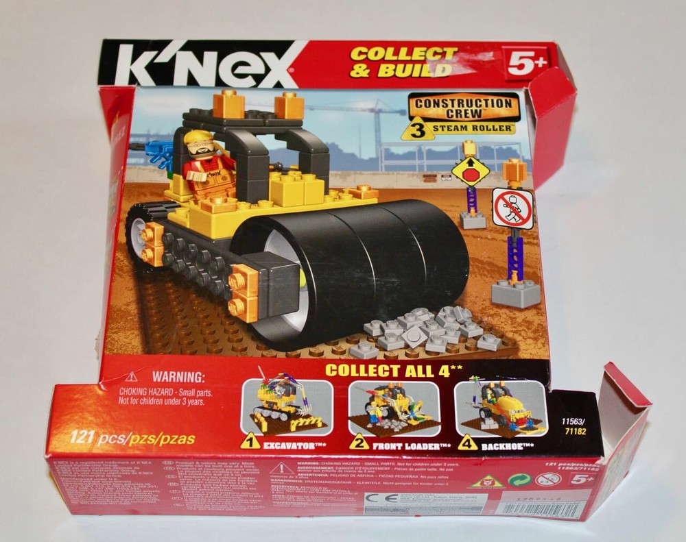 K'nex Construction Crew 3 Steam Roller Nearly Complete