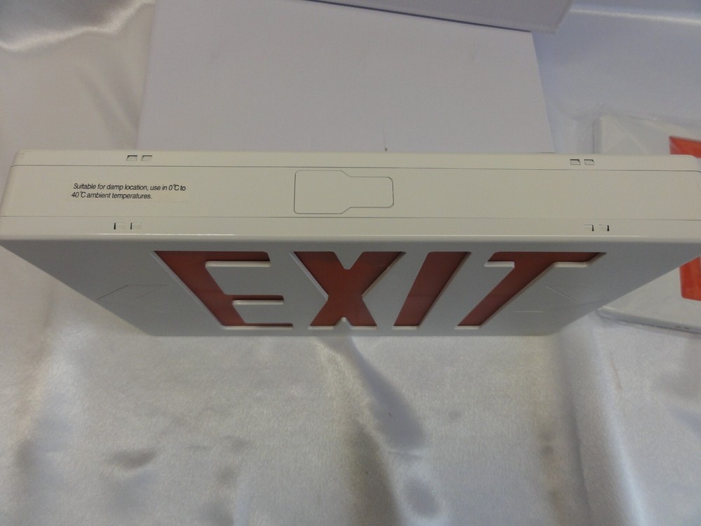 4 Exit Signs Emergency Light Compact Combo Double Single Face Battery Backup LED