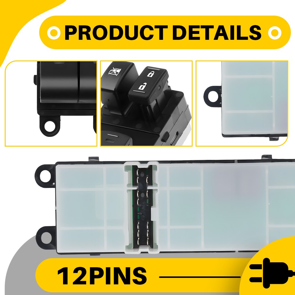 Master Power Window Control Switch Front Left Side For 2007-2019 Nissan Frontier