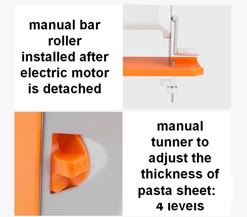 Electric and Manual Dough Roller Sheeter Noodle Pasta Dumpling Maker Machine