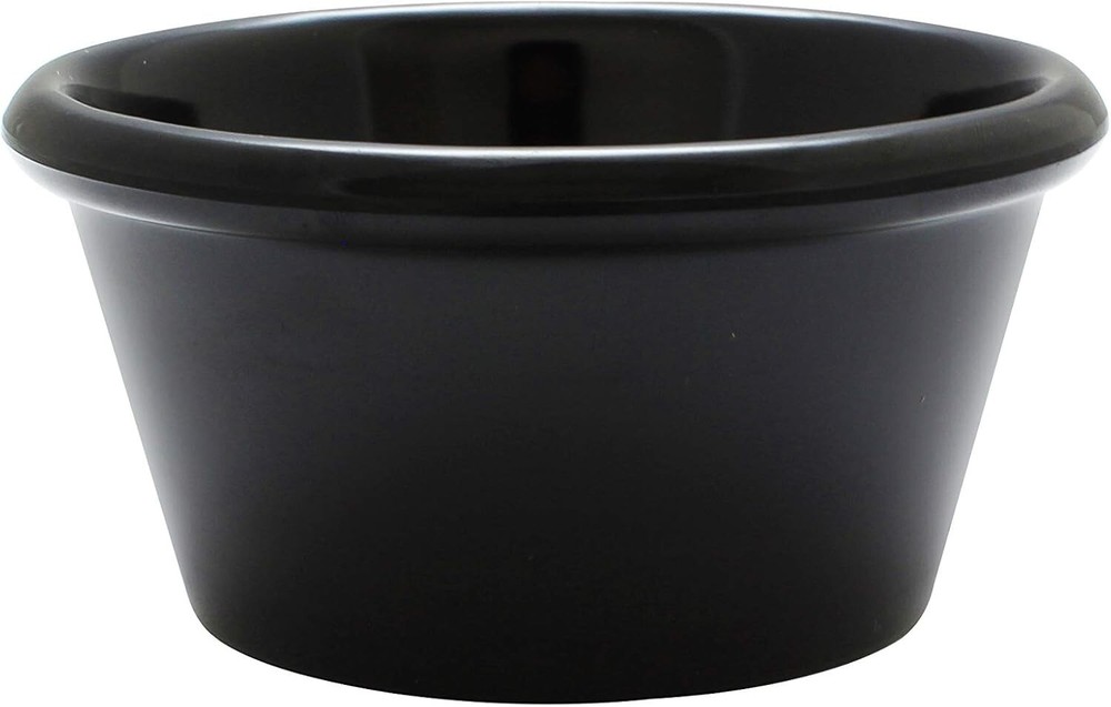 Thunder Group Melamine ramekin collection 6 oz, 3 7/8" smooth ramekin, black, DZ