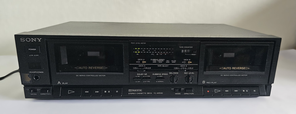 Sony TC-WR510 Dual Stereo Cassette Deck *POWERS ON*