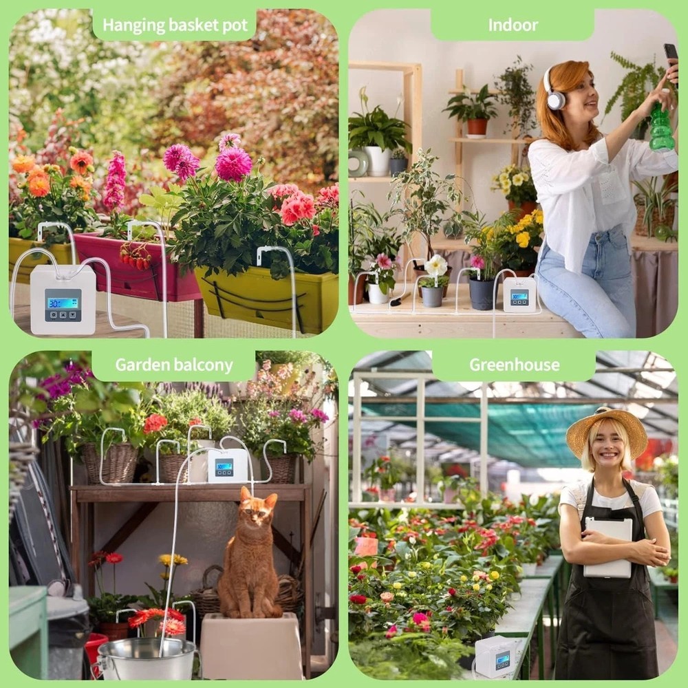 Automatic Drip Irrigation Kit for Indoor Plants with Programmable Water Timer