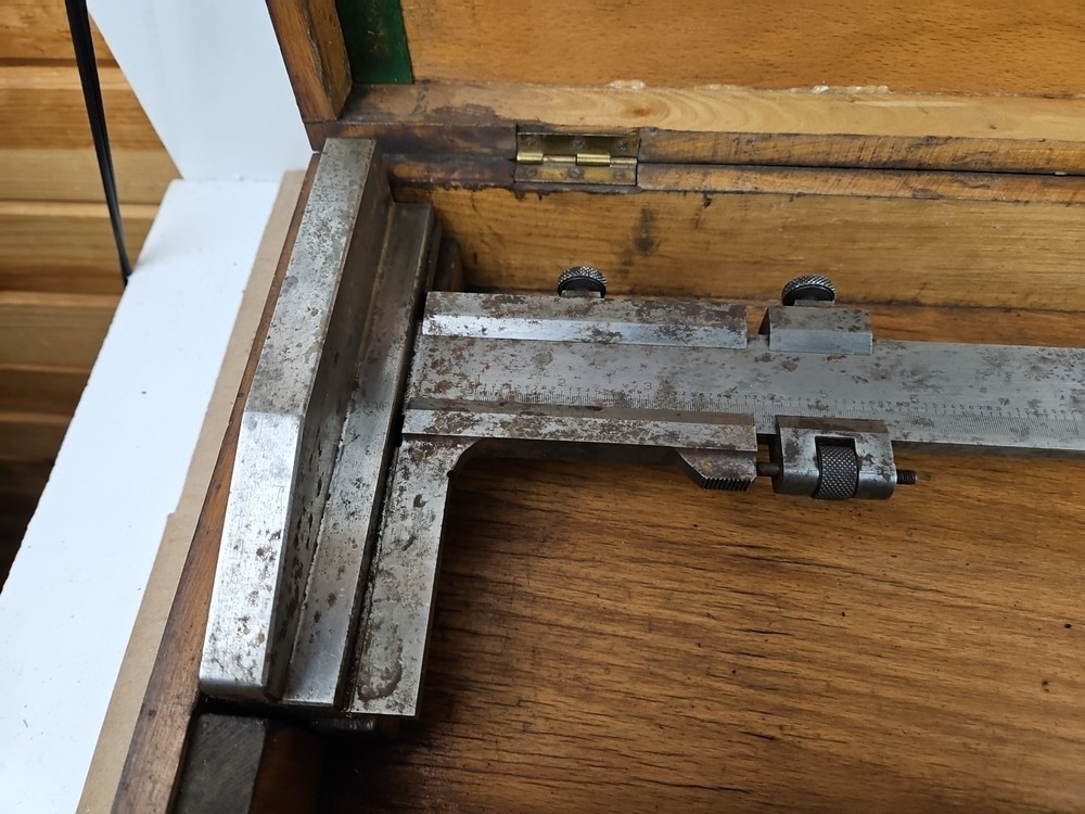 Vintage 25" Steel Schweitzer Caliper Micrometer