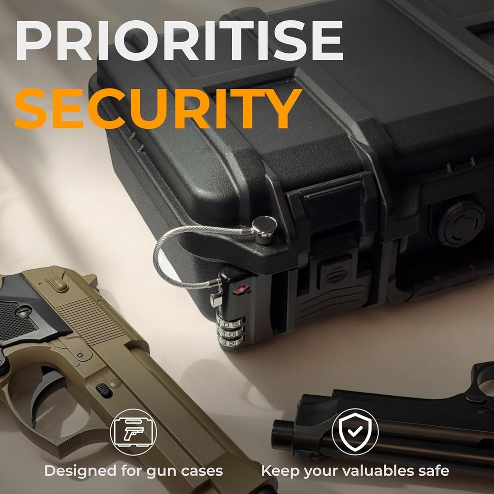 Professional Gun Case Lock — TSA Approved with 1 Pack, Black