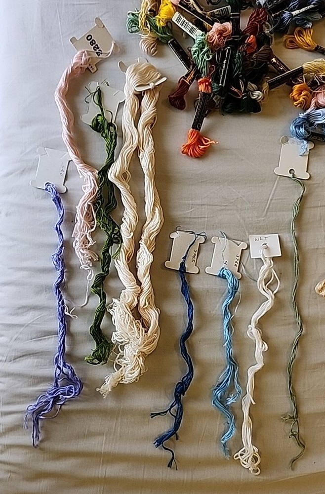 DMC Embroidery Floss 108 Assorted Partial & New Skeins