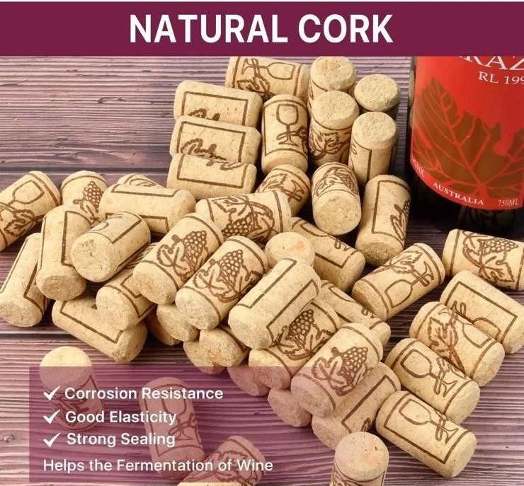 200 Pack Natural Wine Corks #8 Craft Cork Bulk DIY Wedding Craft Supply Corks
