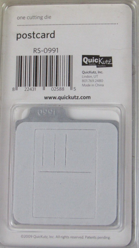QuicKutz Postcard 2x2 1 cutting die RS-0991