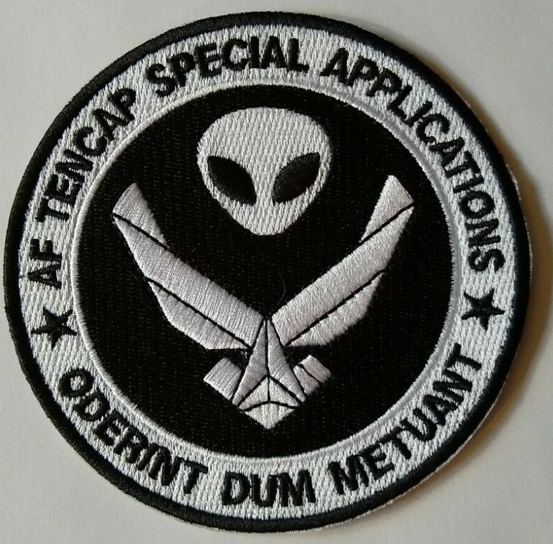 AF Air Force Tencap Oderinit Dum Metuant Alien Embroidered Patch~3 7/8"~Iron Sew
