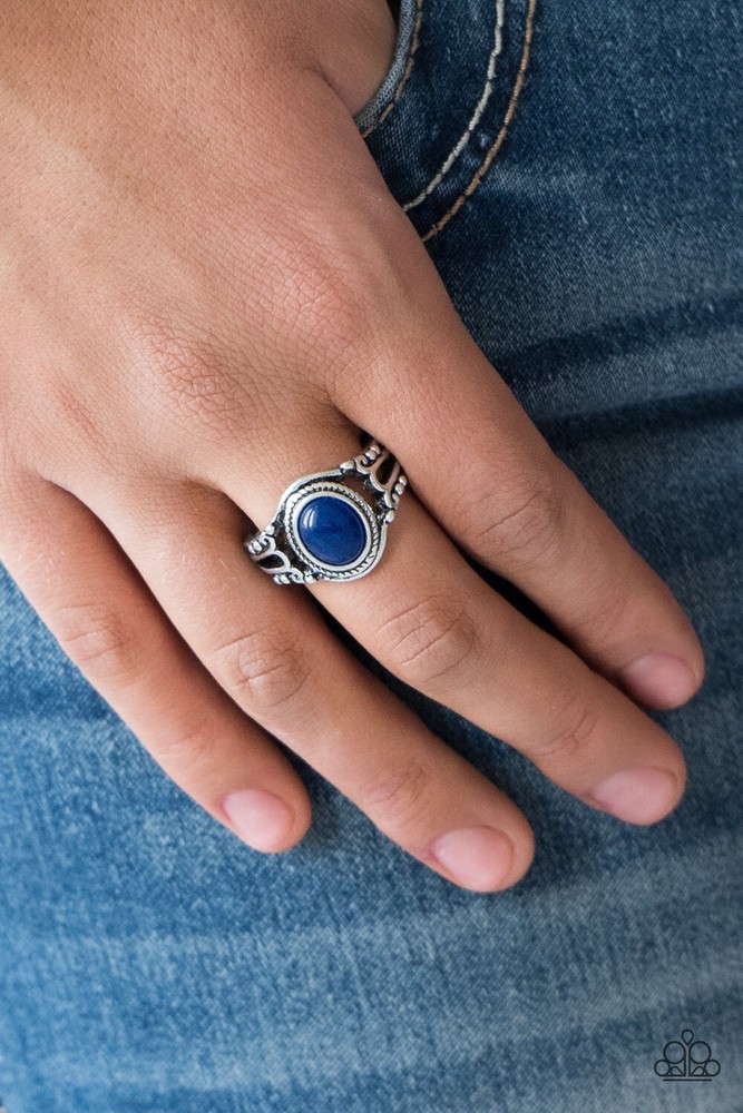 Peacefully Peaceful Blue Ring Paparazzi New