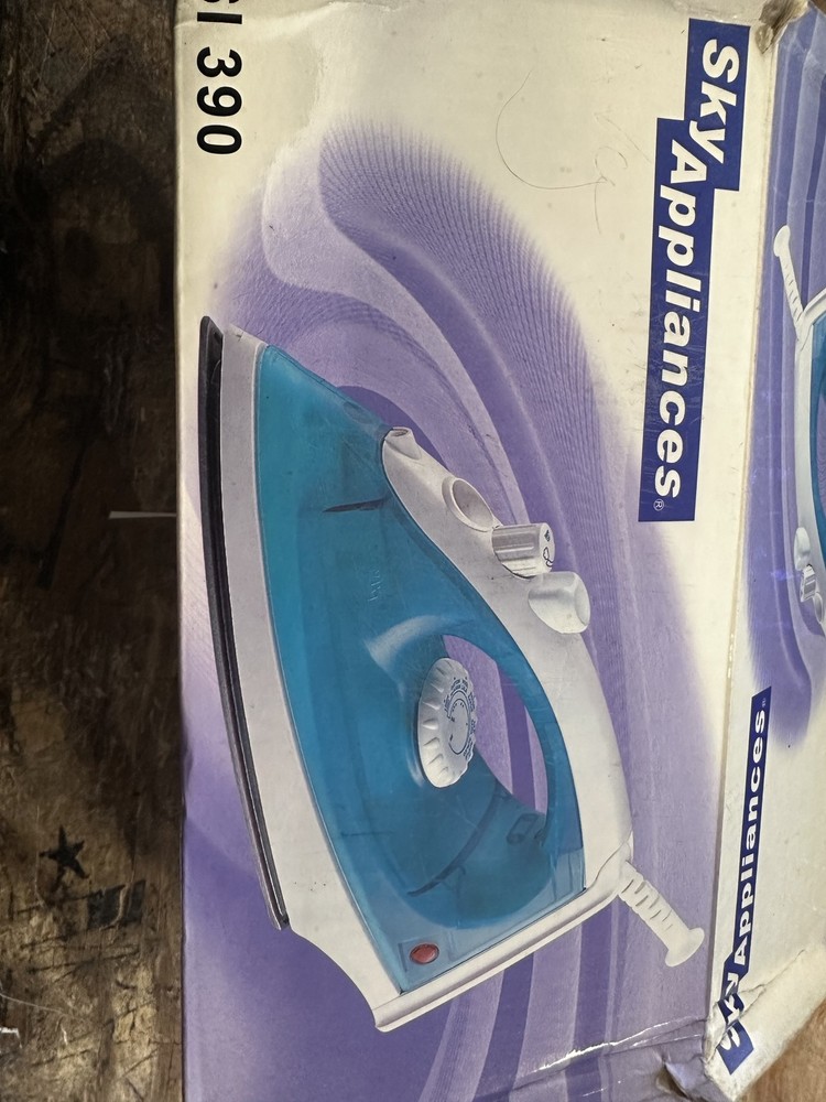 SKY APPLIANCES SI 390 Steam Iron Blue White Ergonomic Handle Dial Control