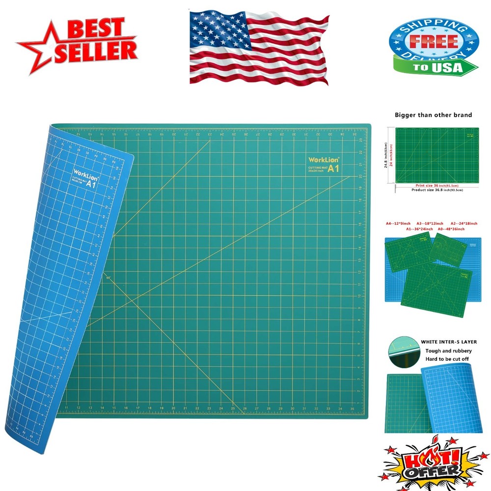 Eco-Friendly 24" x 36" Scratch Resistant Cutting Mat for Crafts & DIY Projects
