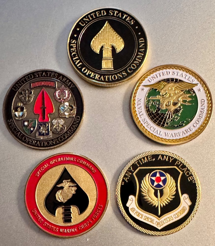 United States Special Operations Command Challenge coin set