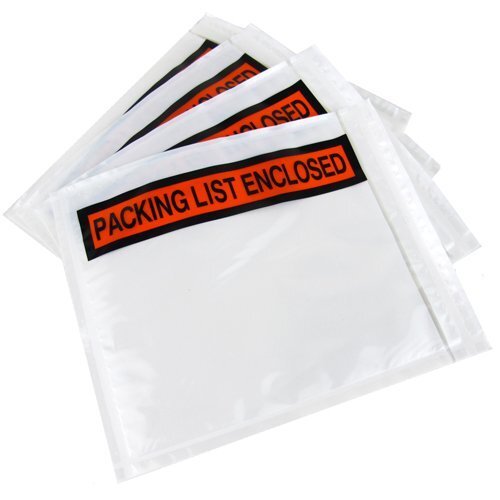 100 Packing List Enclosed Panel Face Envelopes 4.5 x 6 Shipping Envelope Pouch