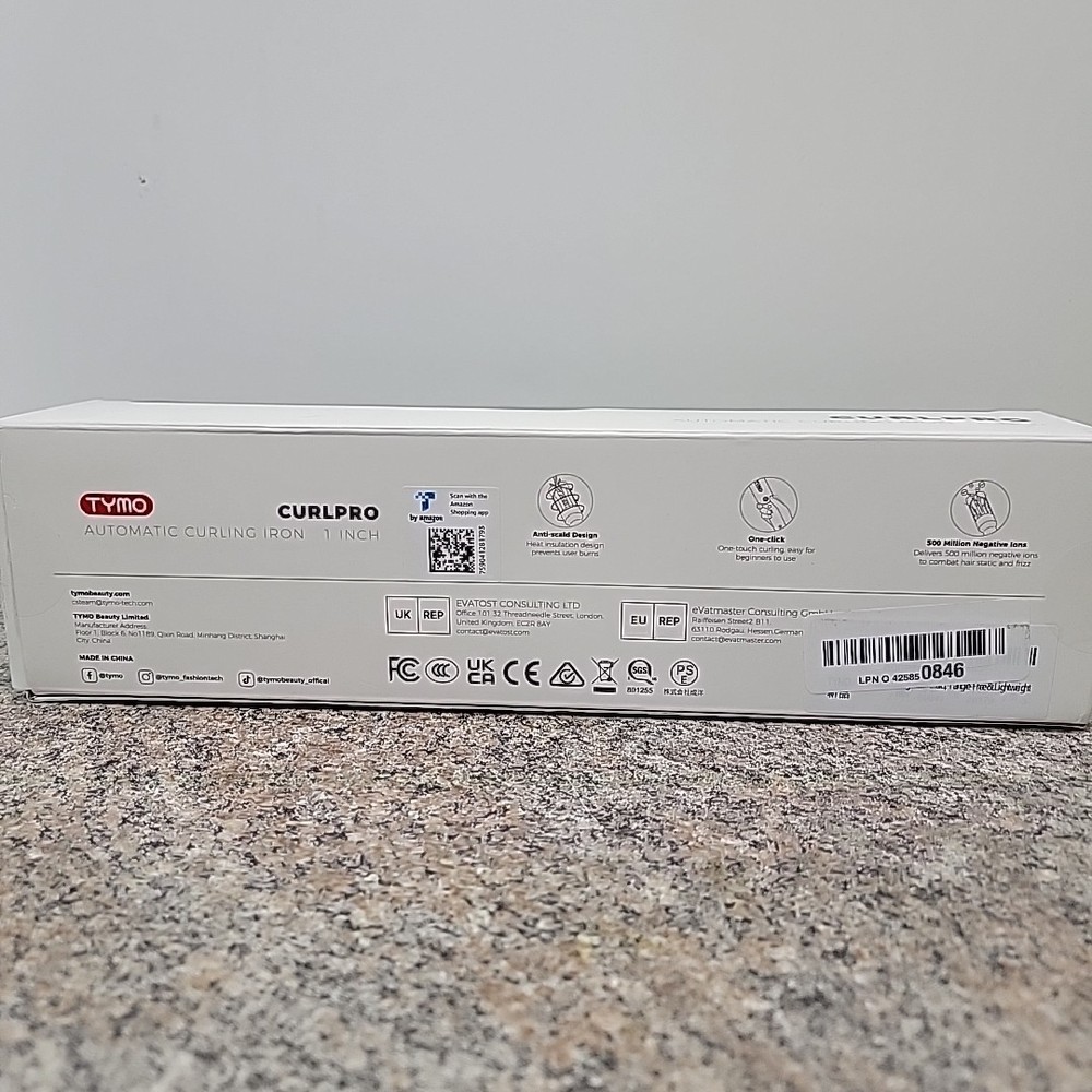TYMO Curl Pro 1-inch Automatic Curling Iron NEW open Box !!