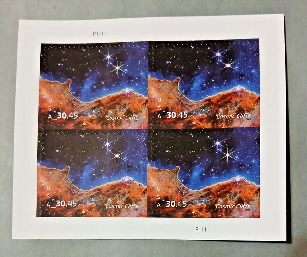 Scott#5828 Cosmic Cliffs Priority Mail Express Sheet of 4 Guaranteed Authentic