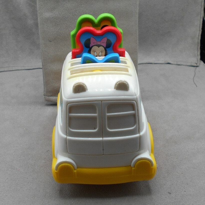 Vintage 1992 Disney Mickey & Friends Pull Bus Pop Up Mattel 5959 No Pull-string