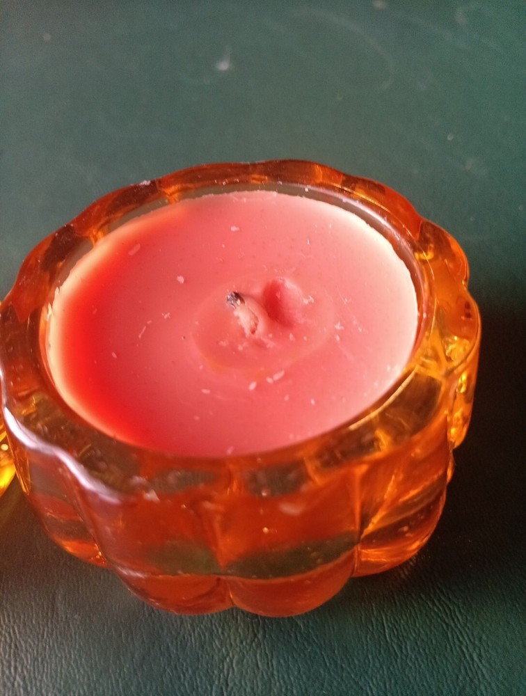 Pumpkin Wittch Candle Set Crystal Glass