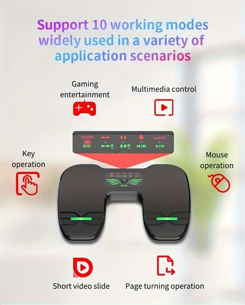 Multi-functional double foot pedal, page turner