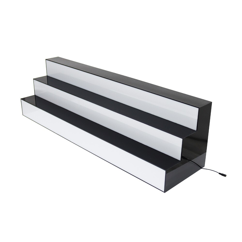 47" LED Lighted Glowing Liquor Bottle Display Shelf 3 Step Bottle Display Device