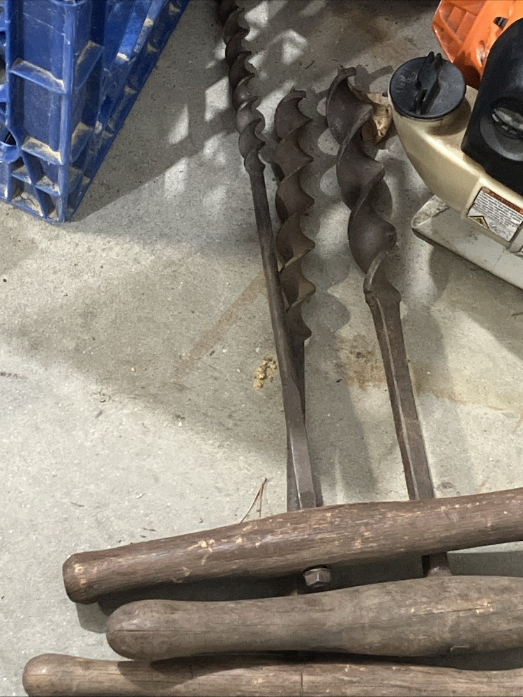 T Handle Augar Drill Bits. Cast Steel USA