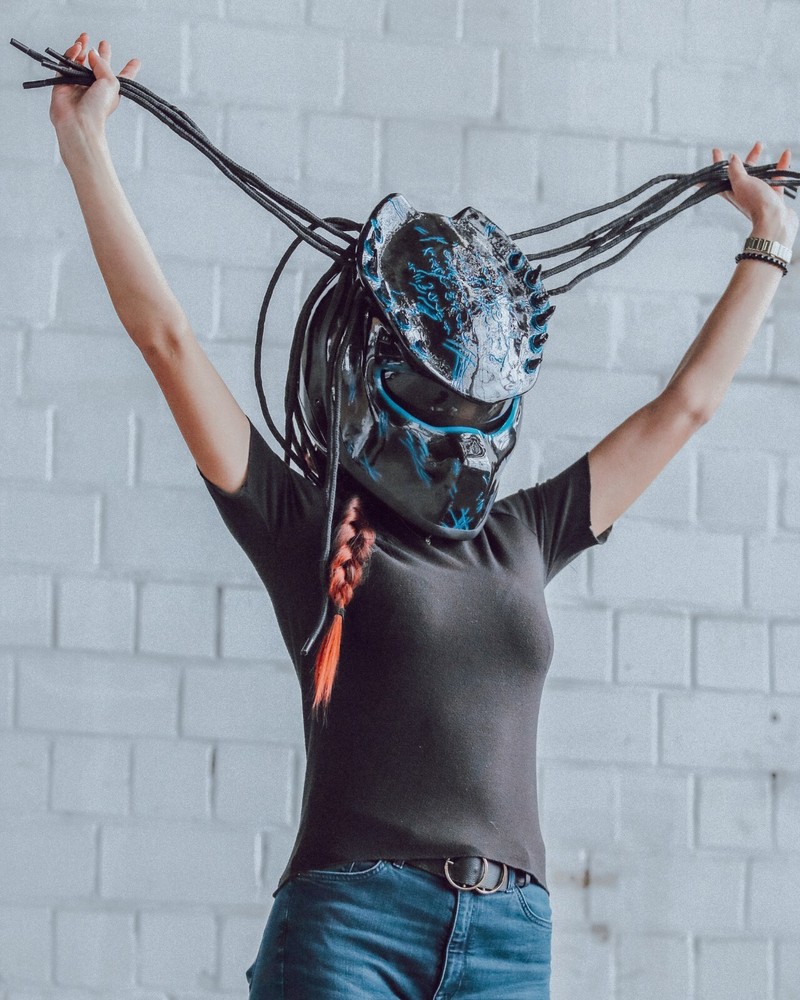 TOP PREDATOR MOTORCYCLE HELMET FIRE STYLE (DOT & ECE CERTIFIED)