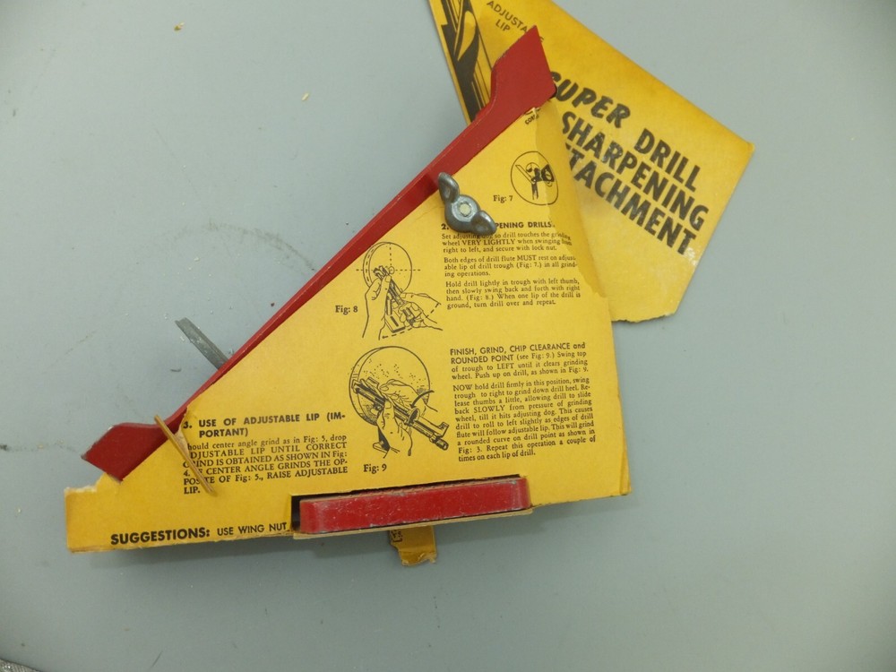 vintage super drill sharping attachment