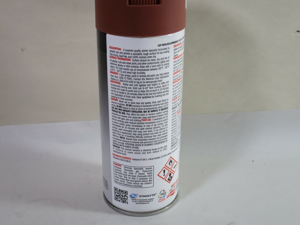 Aervoe Z8074 Zynolyte Multipurpose Primer, Red Oxide