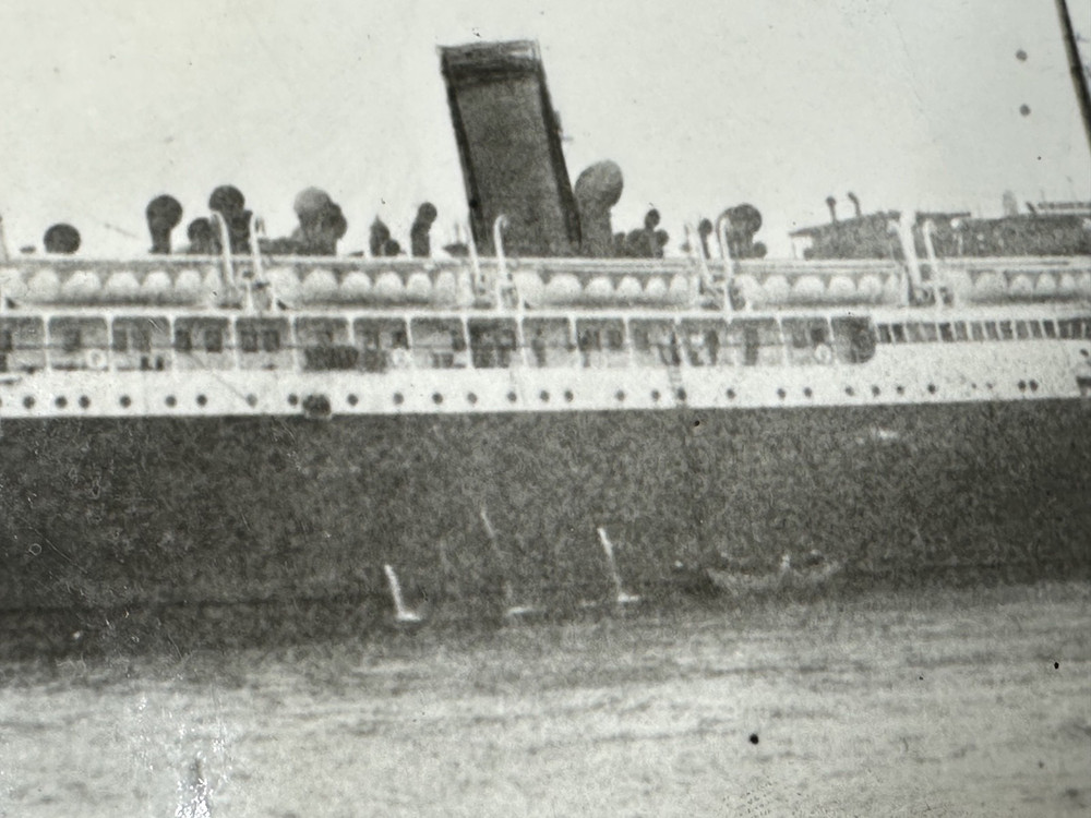 1928 PHOTO PRESS RELEASE: SS MOHAWK (1925) BEACHED OFF JERSEY COAST FP441